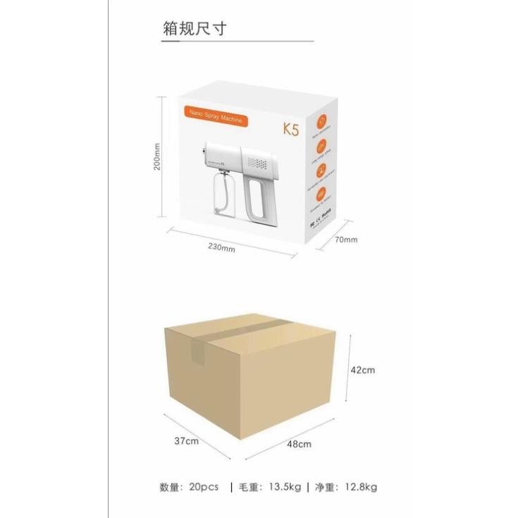 Súng Phun Xịt Khử Khuẩn Diệt Khuẩn Không Dây Chống Vi Khuẩn Bản Nâng cấp mẫu mới nhất