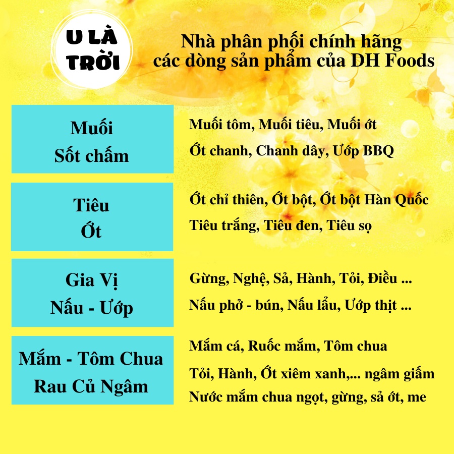 Muối Tôm Tôm Ớt Tây Ninh Natutal DH Foods Ớt Xanh Hột Sấy Food Gia Vị Chấm Bếp Ulatroi Tiêu lá chanh