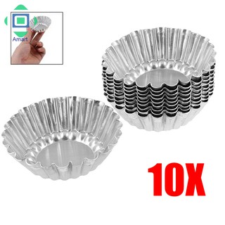 Set 10 khuôn nhôm chuyên dụng làm bánh trứng Tart