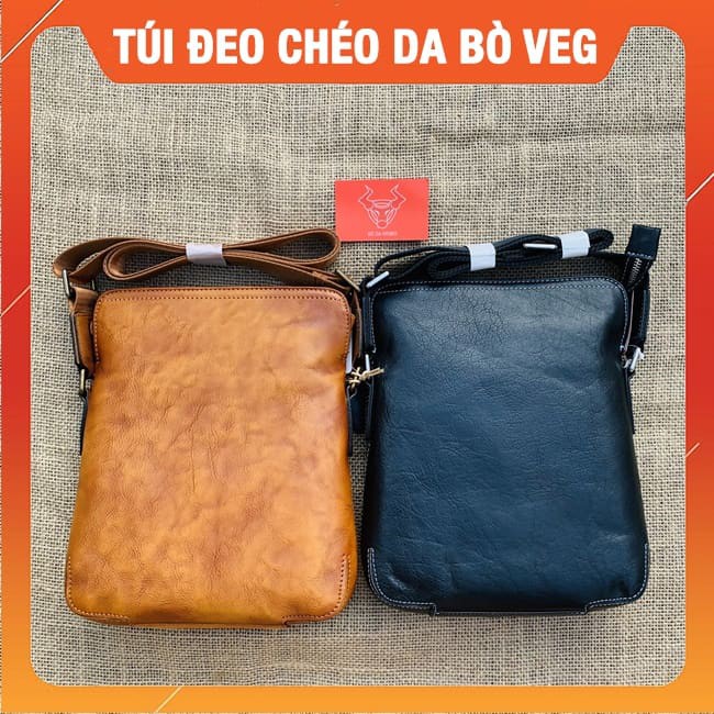 Túi Da Bò VEG Đeo Chéo Nam Cao Cấp A23