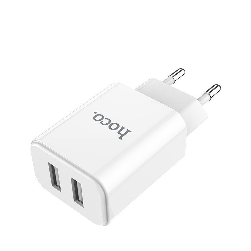 Củ Sạc Nhanh Hoco C62A :gem:FREESHIP:gem: Củ Sạc Chính Hãng Hoco  C62A 2 Cổng Usb 5V 2,1A -Bảo hành 12 tháng(Pk102store)