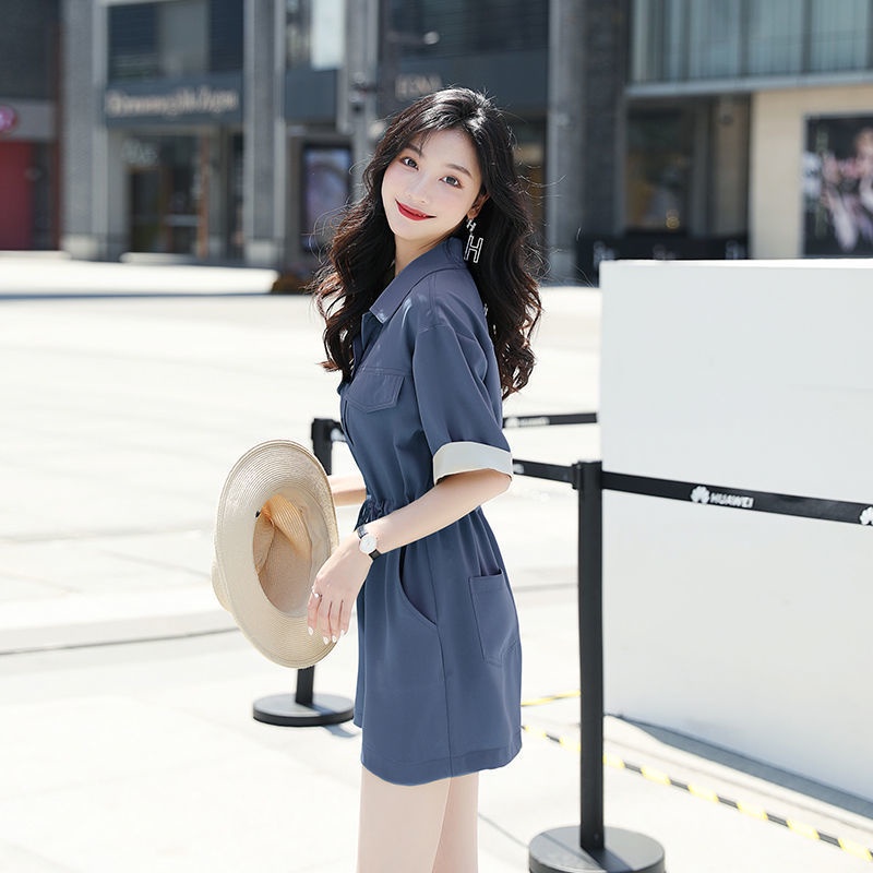 Jumpsuit Ngắn Dáng Rộng 2022 Thời Trang Xuân Hè Phong Cách Hàn Quốc Mới Cho Nữ