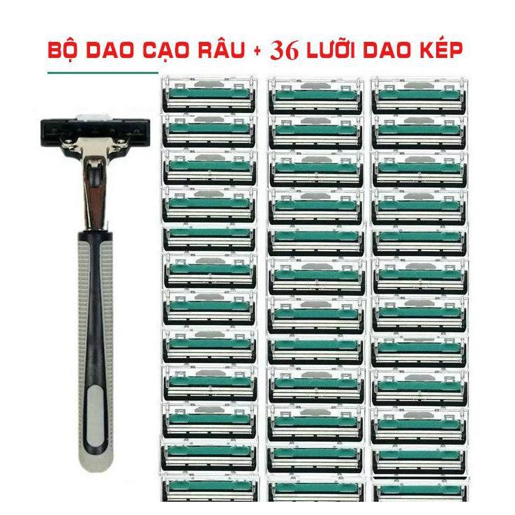 Bộ 36 dao cạo râu + Tặng kèm tuýp kem cạo râu