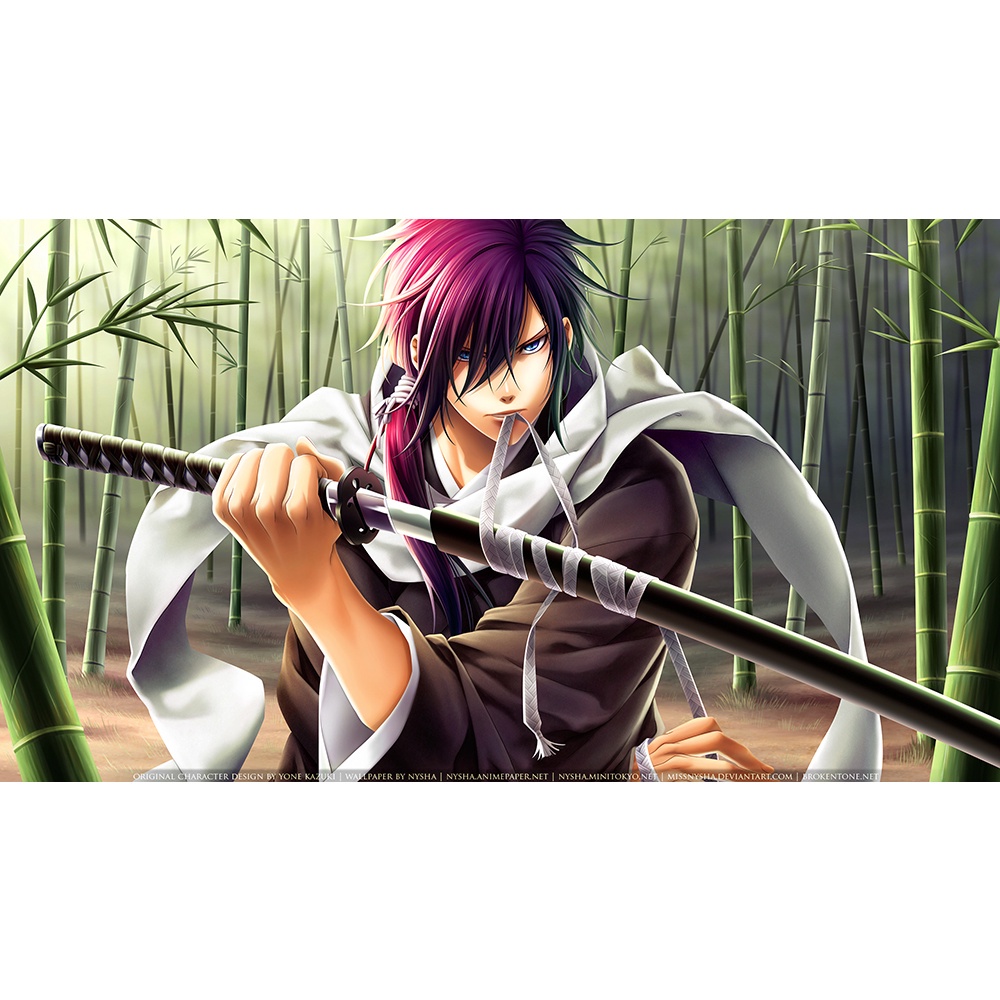 Poster A3 dán tường Anime, decal 30x42 trang trí có keo Hakuouki Shinsengumi Kitan Wallpapers 1