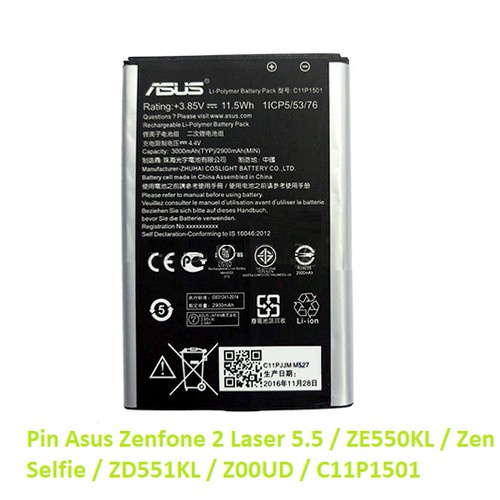 PIN ASUS ZENFONE 2 LASER 5.5 / SELFIE - Nhập khẩu