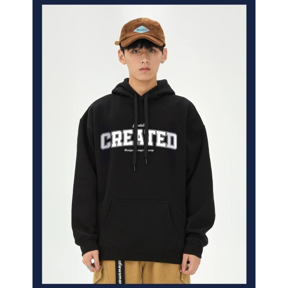 Áo Hoodie Mũ Trùm Đầu CREATED Nỉ Fom Nam Nữ Trẻ Trung Năng Động, Nỉ Ngoại Dày Dặn Thời Trang Ho Trend Mã GAREM 2203