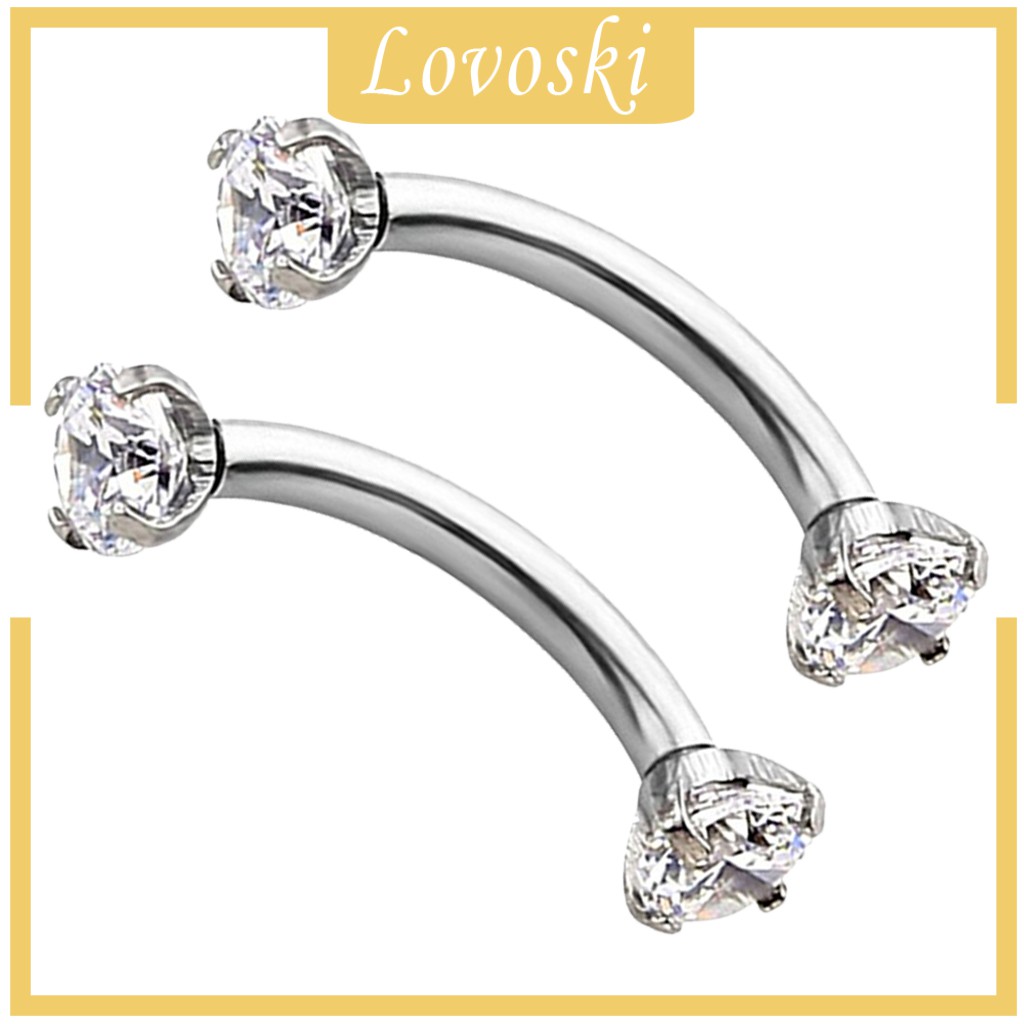 Khuyên Xỏ Cơ Thể Đính Đá Zircon 16G Thời Trang