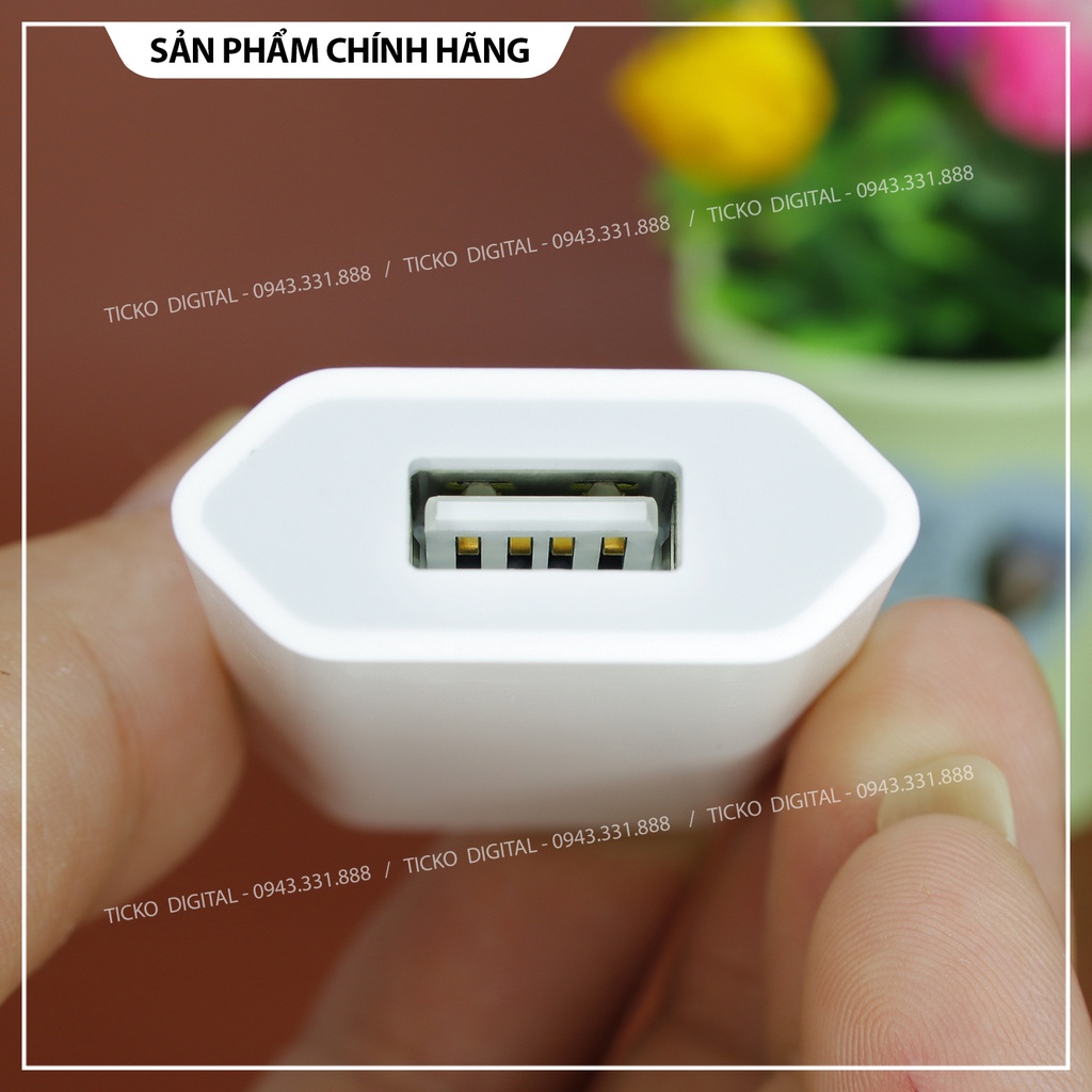 Bộ Sạc IP Xs/Xs Max Theo Máy (5W) | Hàng Zin 100% New Seal | Củ Dẹt - Sạc Nhanh Không Nóng Máy | Bảo Hành 12 Tháng.