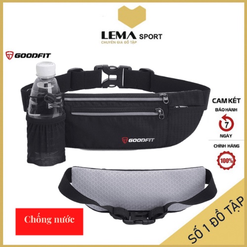 Túi đeo hông, đai đeo bụng chạy bộ có ngăn đựng nước GoodFit GF108RB - Lema Sport