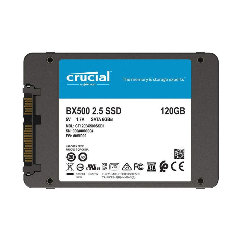 Ổ cứng SSD Crucial BX500 3D NAND SATA III 2.5 inch 120GB CT120BX500SSD1 | BigBuy360 - bigbuy360.vn