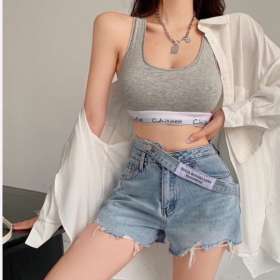 Quần Short Denim Lưng Cao Ống Đứng Thiết Kế Mới Thời Trang Mùa Hè Theo Phong Cách Trung Hoa