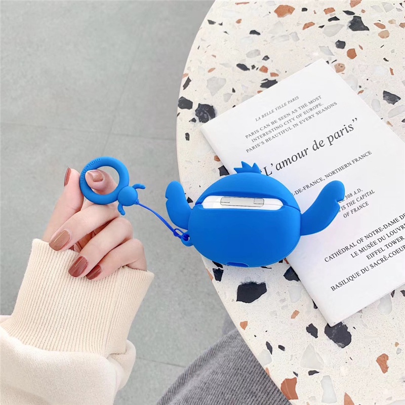 Vỏ Bảo Vệ Hộp Sạc Tai Nghe Bluetooth Không Dây Xiaomi I 12 Họa Tiết Hoạt Hình Dễ Thương Kèm Dây Đeo Tiện Dụng