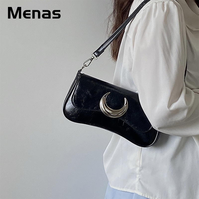 Menas Túi Đeo Chéo Vai Bằng Da PU Thời Trang Sành Điệu Cho Nữ