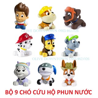 Set 9 Chó cứu hộ phun nước phim Những chú chó cứu hộ – Paw Patrol Pup Squirters