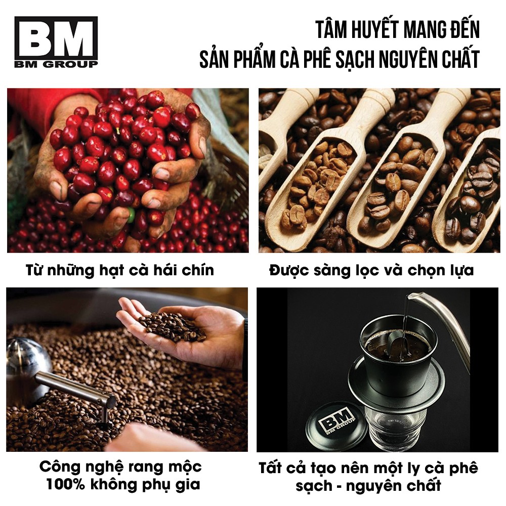 Cà Phê Bột Pha Phin Nguyên Chất 250g - BM BAN MÊ - Cà Phê Robusta Hái chín - Rang Mộc - Đậm Đà - Thơm Nồng - BM GROUP | BigBuy360 - bigbuy360.vn