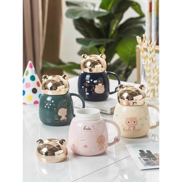 LY GẤU BẰNG SỨ SIÊU DỄ THƯƠNG-PHA CÀ PHÊ, TRÀ HAY Ủ CHÁO