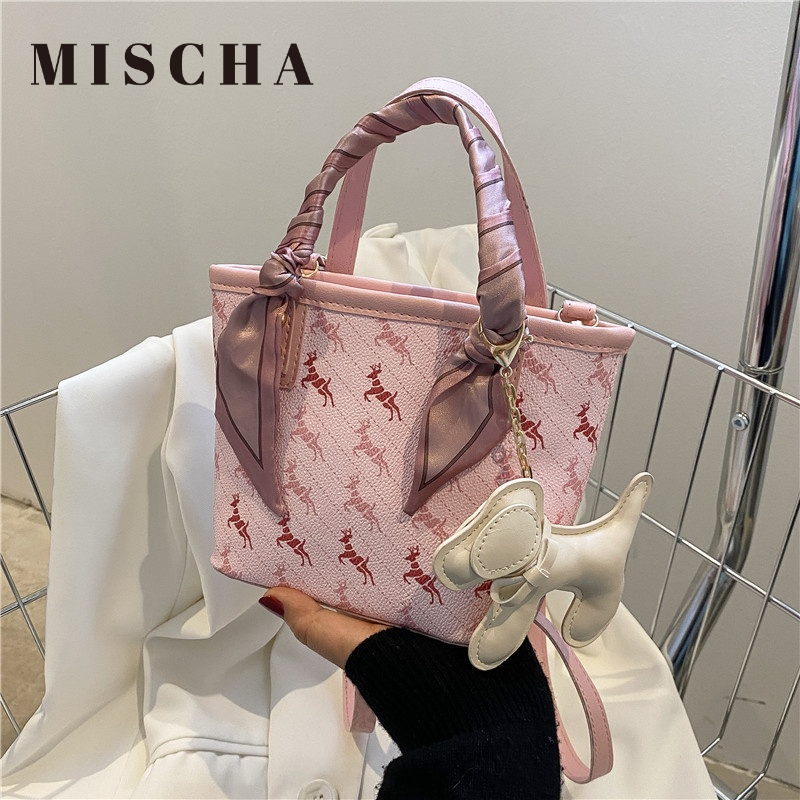 MISCHA Túi Xách Da PU In Họa Tiết Thời Trang Cao Cấp Cho Nữ