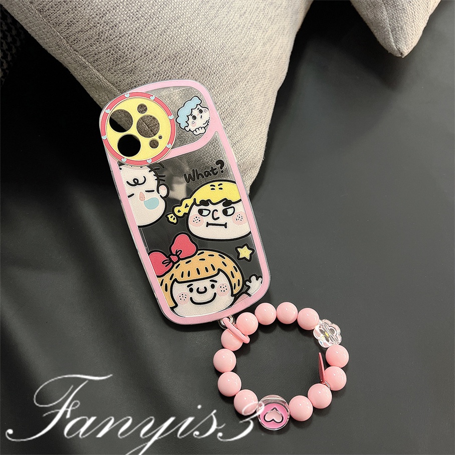 Ốp Điện Thoại TPU Mềm Trong Suốt In Hình Đầu Xấu Xí Có Dây Đeo Cho iPhone 13 12 11 Pro Max 13 12 11