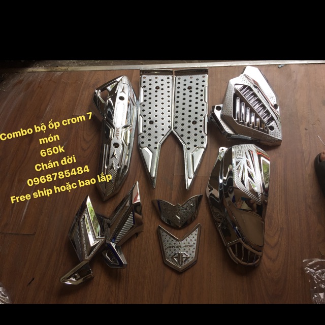 Combo 7 món đồ ốp mạ crom xe air blade 2016-2019