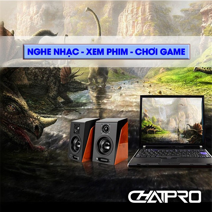 Loa vi tính 2.0 giả gỗ S950 – âm thanh hifi, công suất 6W | BigBuy360 - bigbuy360.vn