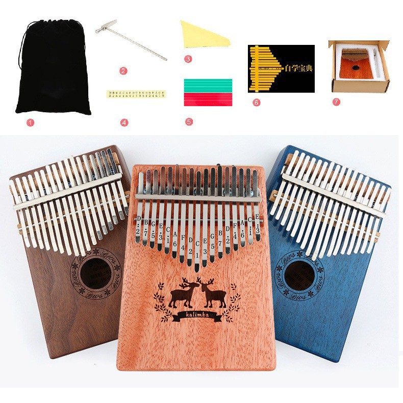 Kalimba Đồ chơi nhạc cụ piano bằng gỗ phong cách Châu Phi