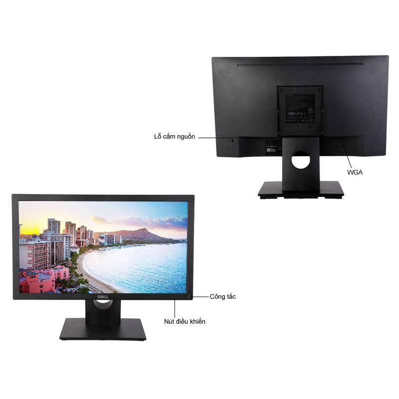 Màn hình LCD Dell E2016HV 19.5" 1600x900/TN/5ms - Hàng chính hãng new 100% (BH 36T) | BigBuy360 - bigbuy360.vn