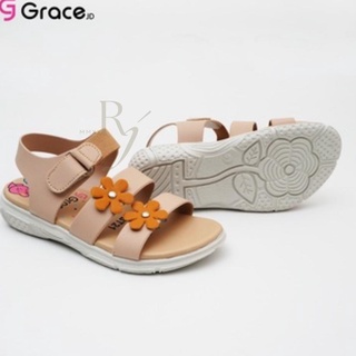 < Ruv ✩> Grace (MUSE Let Lốp Xe 2-502) Giày Sandal BT / Bé Gái Đính Hoa / Dây Đeo Sau Lưng