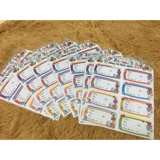 Nhãn vở Bình Minh 8 ô