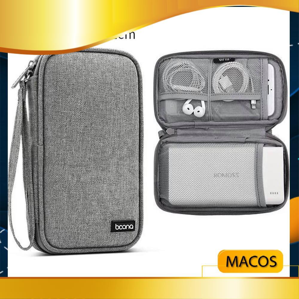 Hộp phụ kiện đa năng Baona medium size, đựng cáp sạc điện thoại tai nghe Iphone Ipad