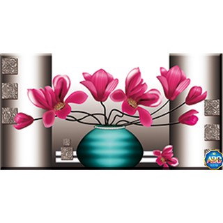 (ĐÃ ĐÍNH) Tranh đính đá thành phẩm BÌNH HOA SIÊU SANG TRỌNG 90x50cm DF2550 AH71850