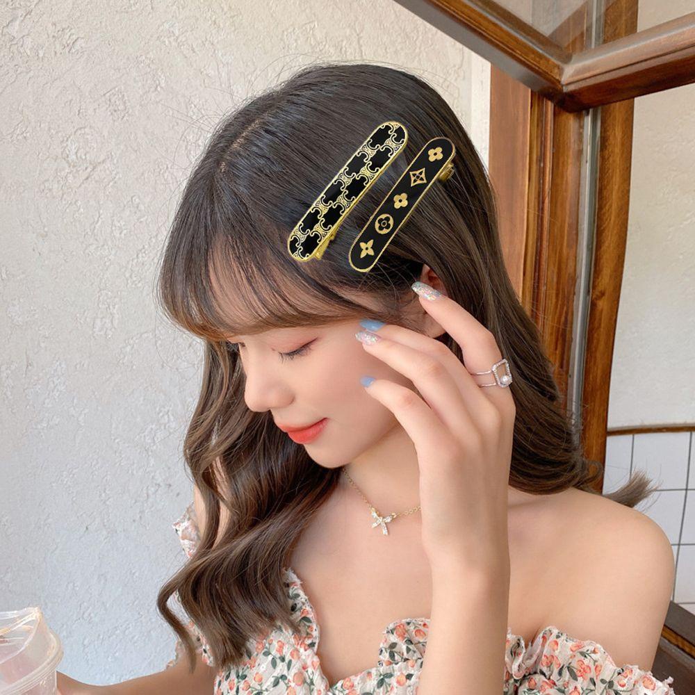 Kẹp Tóc Kim Loại VANES1 Hình Hoa Và Chữ C Phong Cách Vintage Cho Nữ