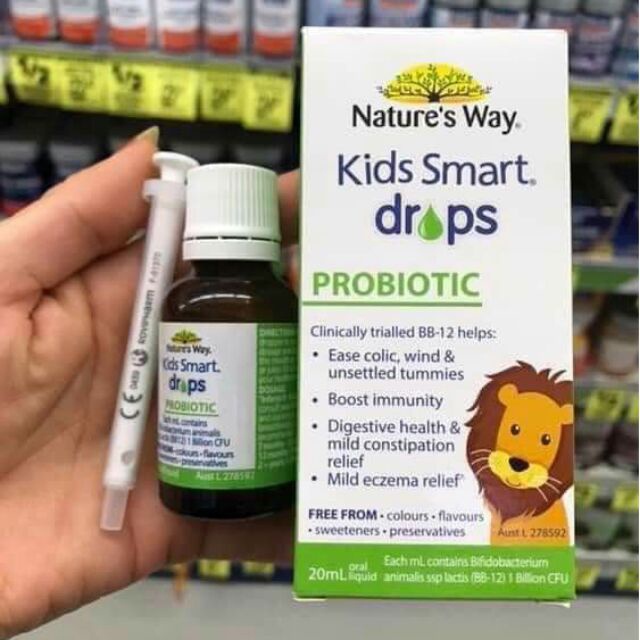 Nature's Way Kids Smart Drops Probiotic Bổ Sung Men Vi Sinh Cho Bé Từ 2 Tuần Tuổi