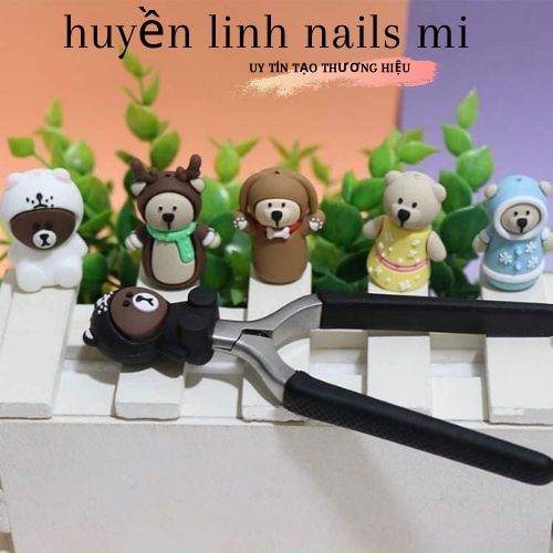 Bọc đầu kìm nhặt da, phụ kiện nail bộ 3 cái