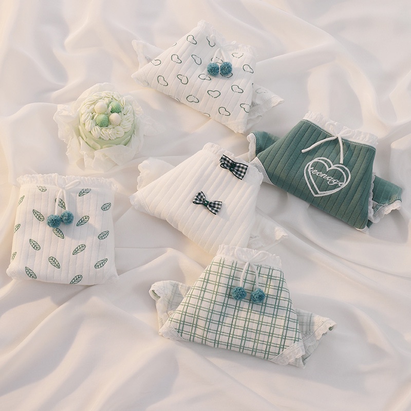 Quần Lót Cotton Lưng Vừa In Họa Tiết Xinh Xắn Theo Phong Cách Nhật Bản Dành Cho Nữ