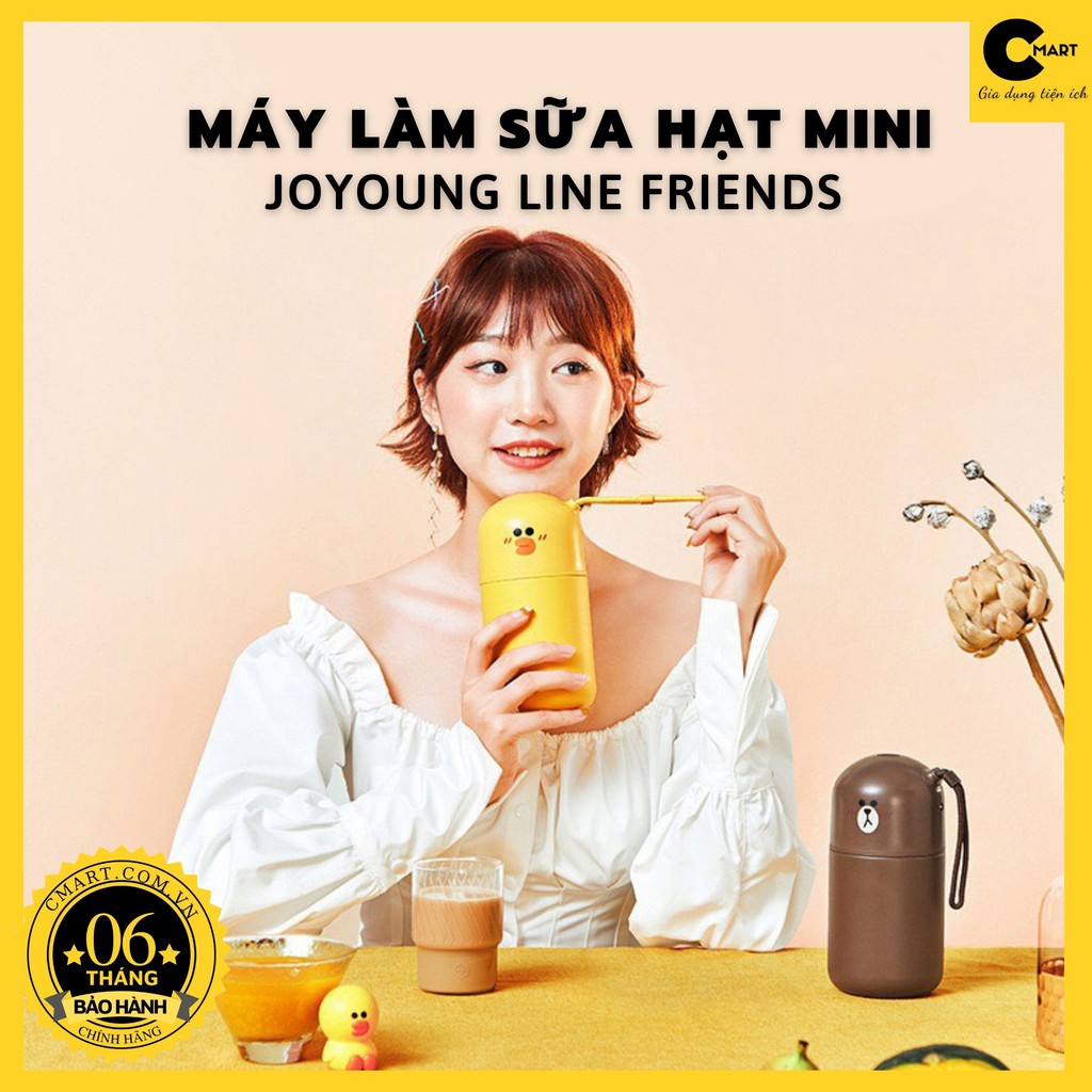 Máy Làm Sữa Hạt Cầm Tay Mini JoYoung Line Friends DJ03E-A1 [CMART GIA DỤNG TIỆN ÍCH]