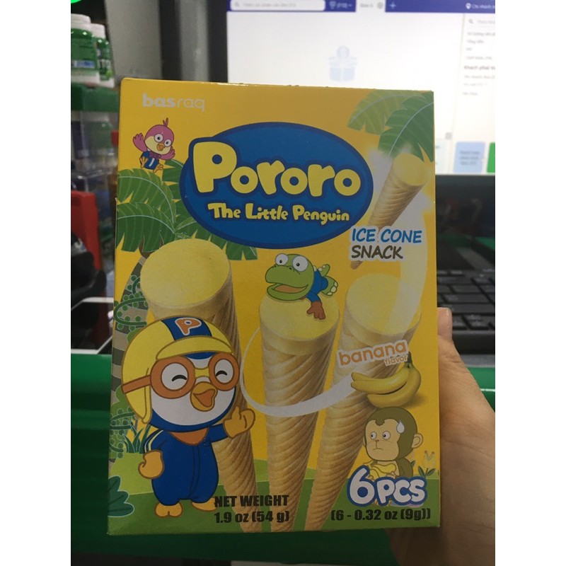 Bánh ốc quế Pororo Hàn quốc