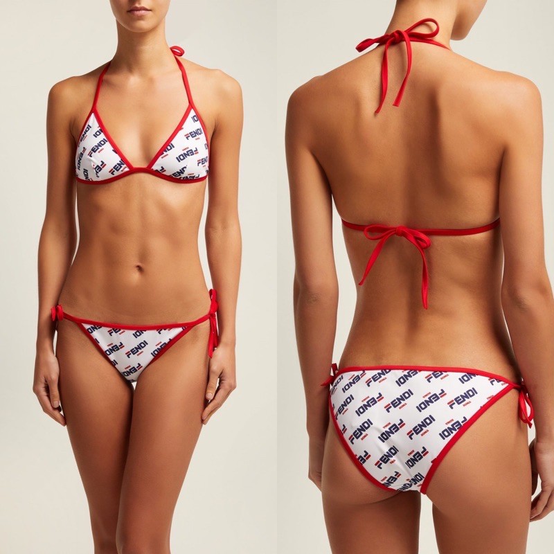 [BKN196] &lt;BRAND&gt; SET BIKINI FD CHỮ MÀU VIỀN XANH/ĐỎ