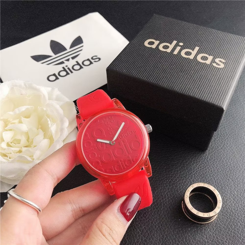 Đồng Hồ Đeo Tay Adidas Mặt Tròn Dây Da Thép Không Gỉ Thời Trang Cho Cặp Đôi