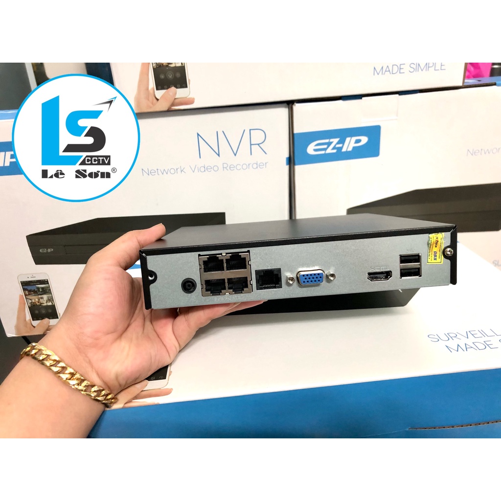 Đầu ghi hình⭐FreeShip⭐EZ-IP 4 kênh PoE NVR1B04HC-4P/E