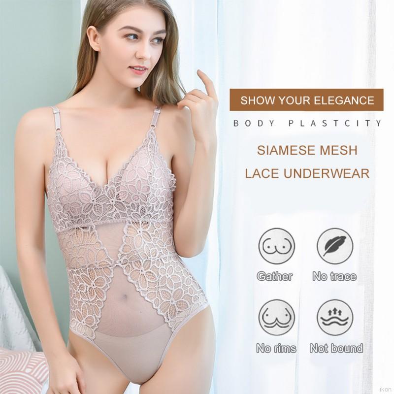 Bộ Đồ Lót Liền Thân Phối Ren Lưới Thoáng Khí Phong Cách Quyến Rũ Dành Cho Nữ | BigBuy360 - bigbuy360.vn