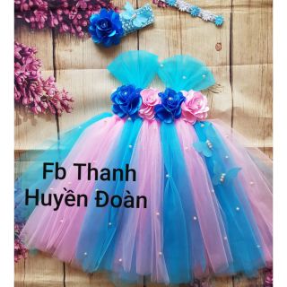 Váy tutu công chúa Hồng-Xanh da trời