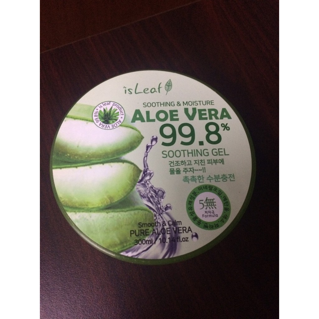 Gel dưỡng ẩm tối ưu nha đam 99.8% isLeaf Aloe Vera 99.8% Soothing &amp; Moisture Gel 300ml