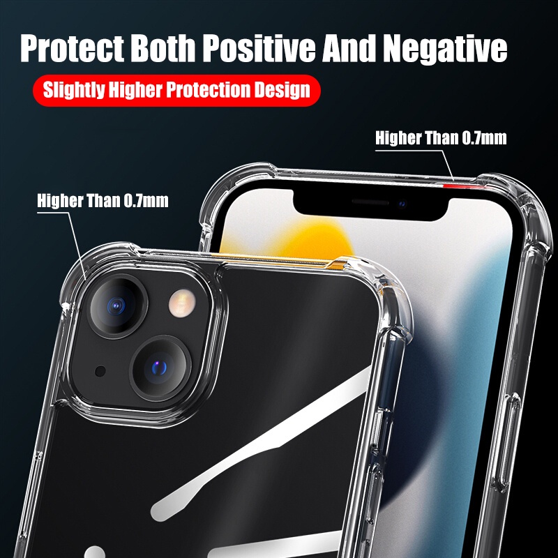 Ốp Điện Thoại TPU Cao Su Trong Suốt Cho iPhone 14 13 11 12 Pro Max / Mini / iPhone12 Pro