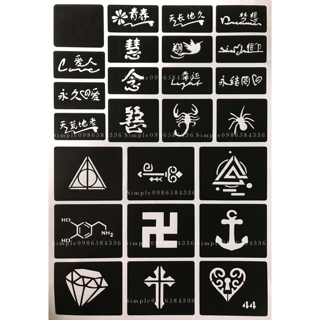 Mẫu khuôn xăm 44
