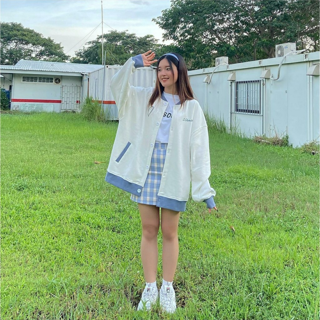 Áo Khoác bomber Nỉ Bông Cardigan WHATISLOVE 20inch Unisex Zoozoo.Ulzzang