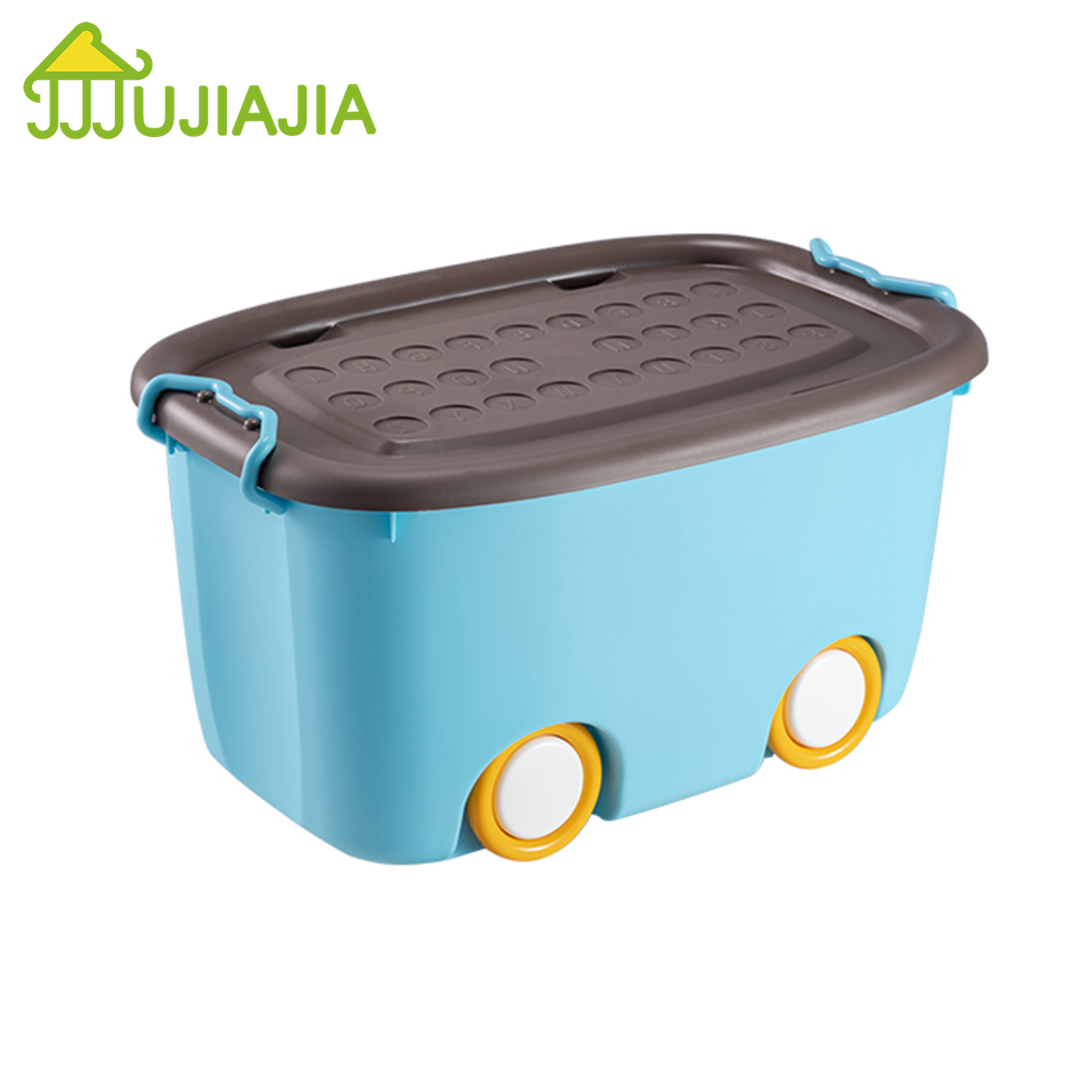 JUJIAJIA PP Large Capacity Load-Bearing Stacked Children Toys Storage Box with Wheels