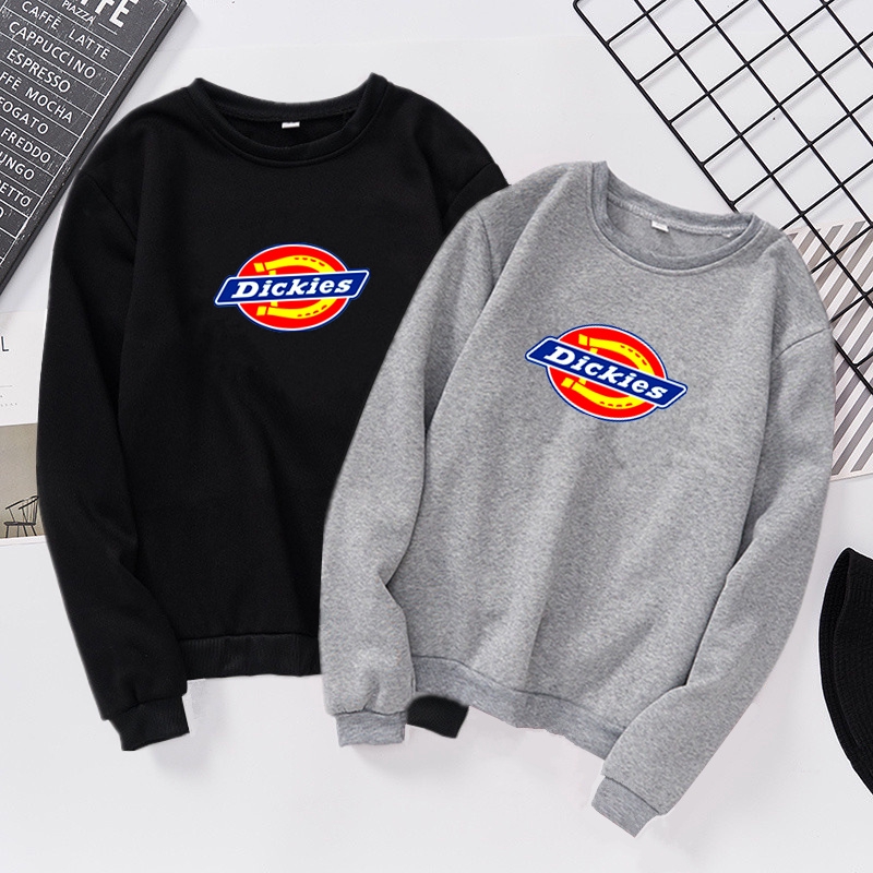 DICKIES Áo Thun Tay Dài In Họa Tiết Dickiies Dáng Rộng Dày Dặn Thời Trang Thu Đông Cho Nam Và Nữ