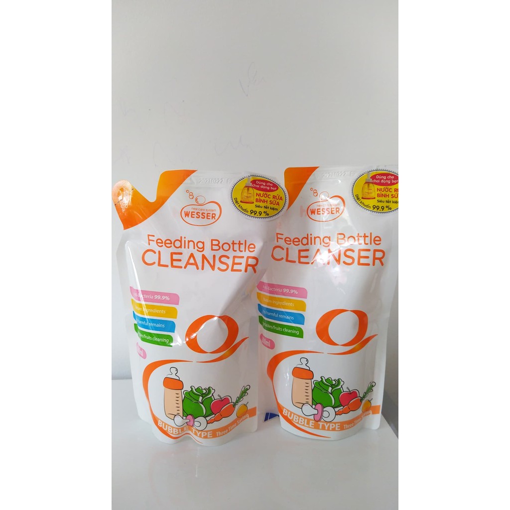 Nước rửa bình sữa Wesser dạng túi 500ml