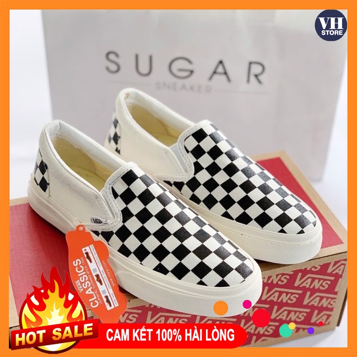 Giày Vans Caro Slipon, Giày thể thao Caro Lười nam nữ full box bill