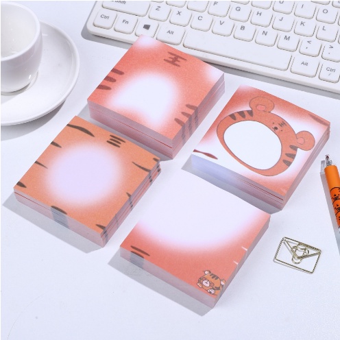 [Bán Sỉ] Giấy Dán Ghi Chú Họa Tiết Hổ Hoạt Hình Sáng Tạo Dễ Thương Cho Học Sinh / Văn Phòng Bán Sỉ